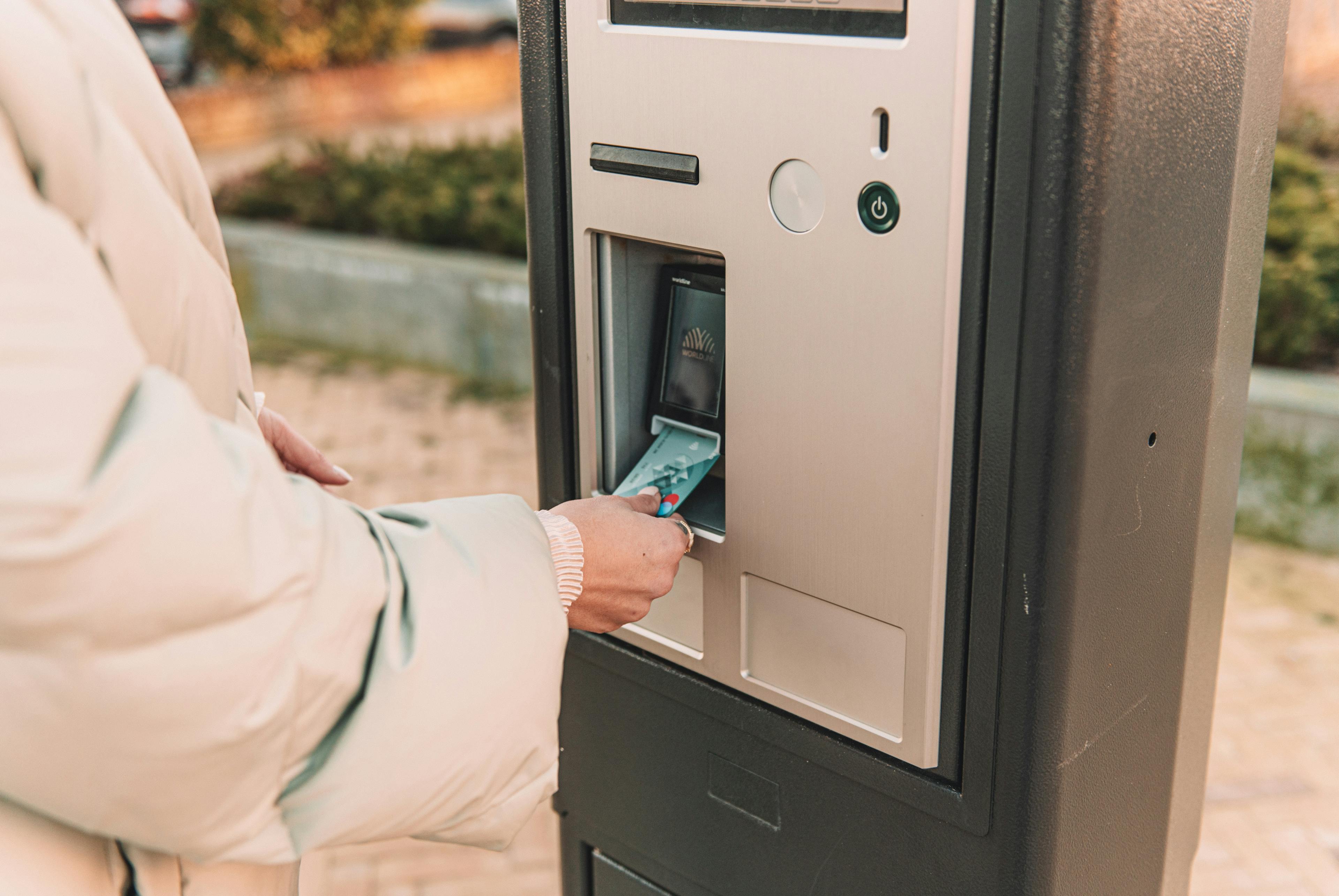Card payment at parking machine