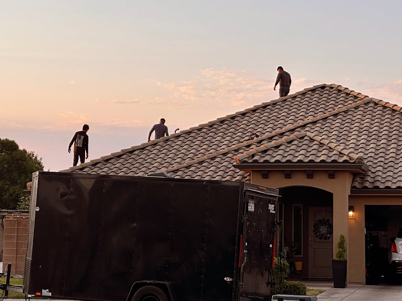 Roof inspection in action