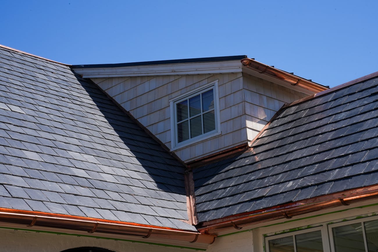 Recently cleaned gutter systems