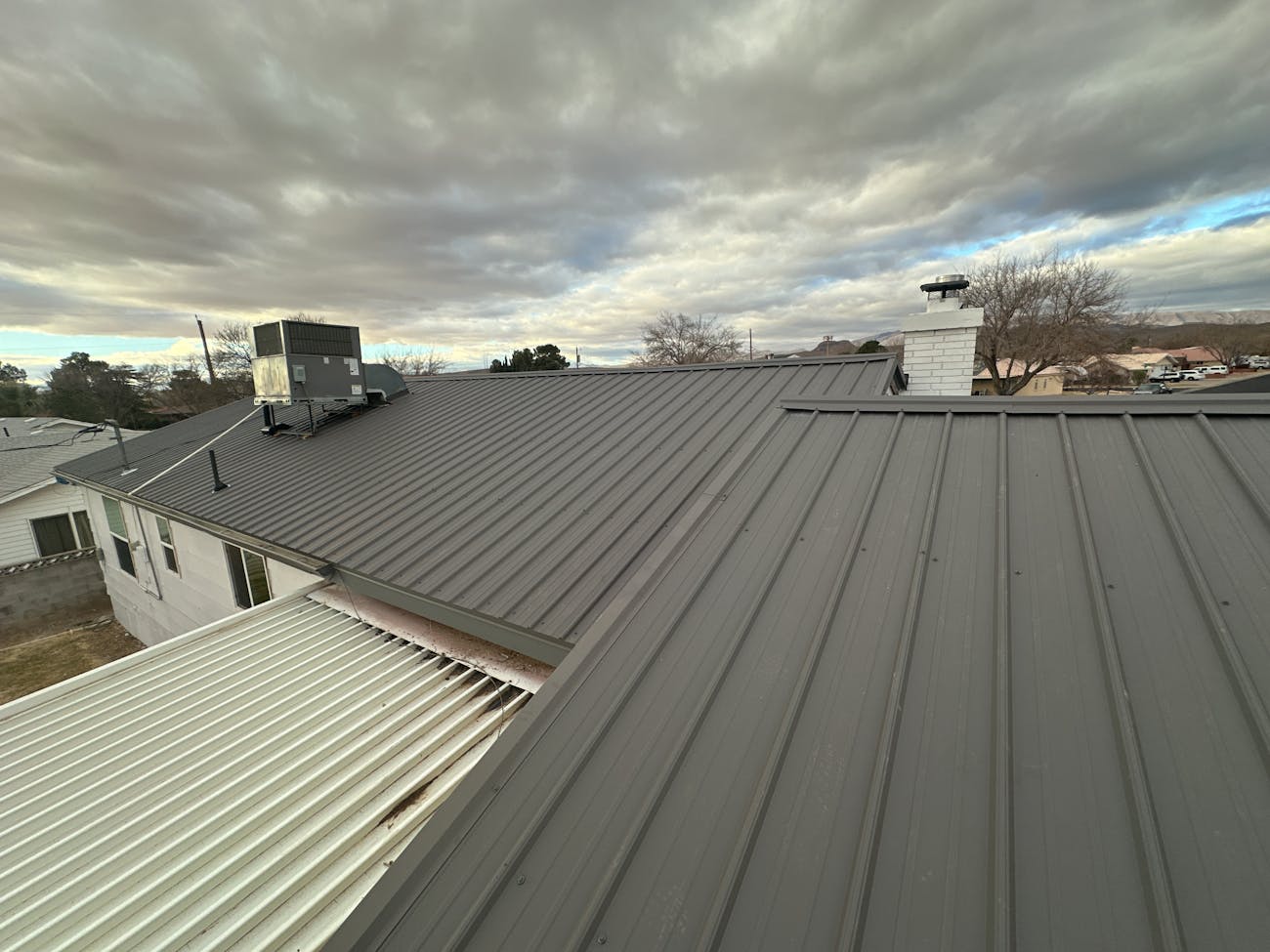 Completed metal roof
