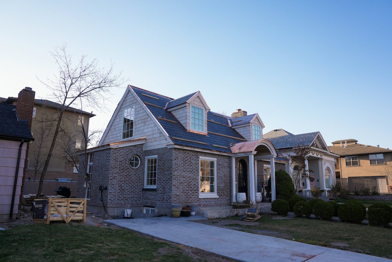 Roof replacement in progress