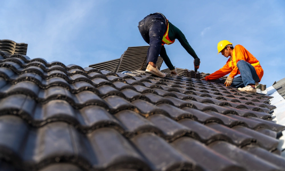 roof leak repair work