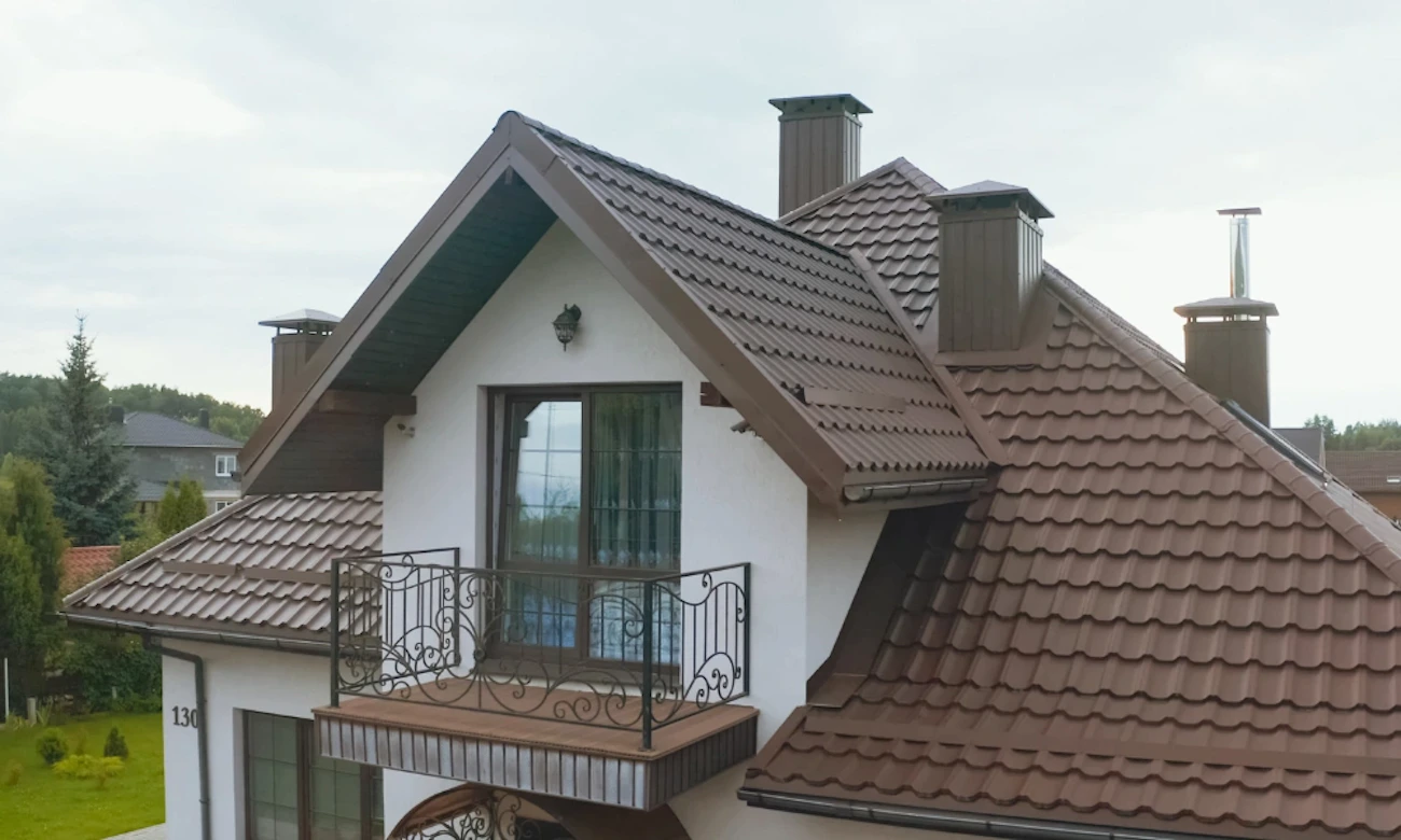 Metal roof repair on residential home