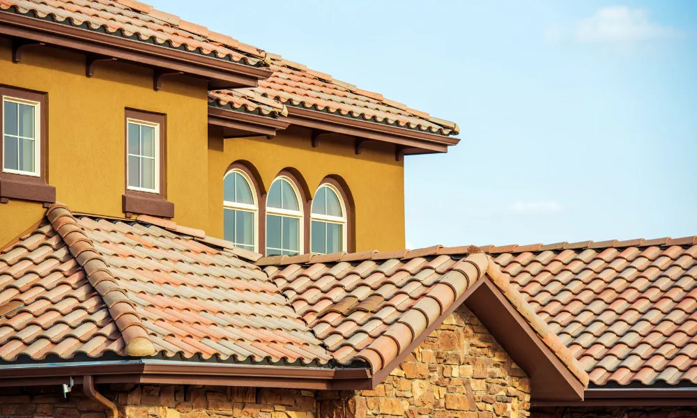 Tile roof replacement work