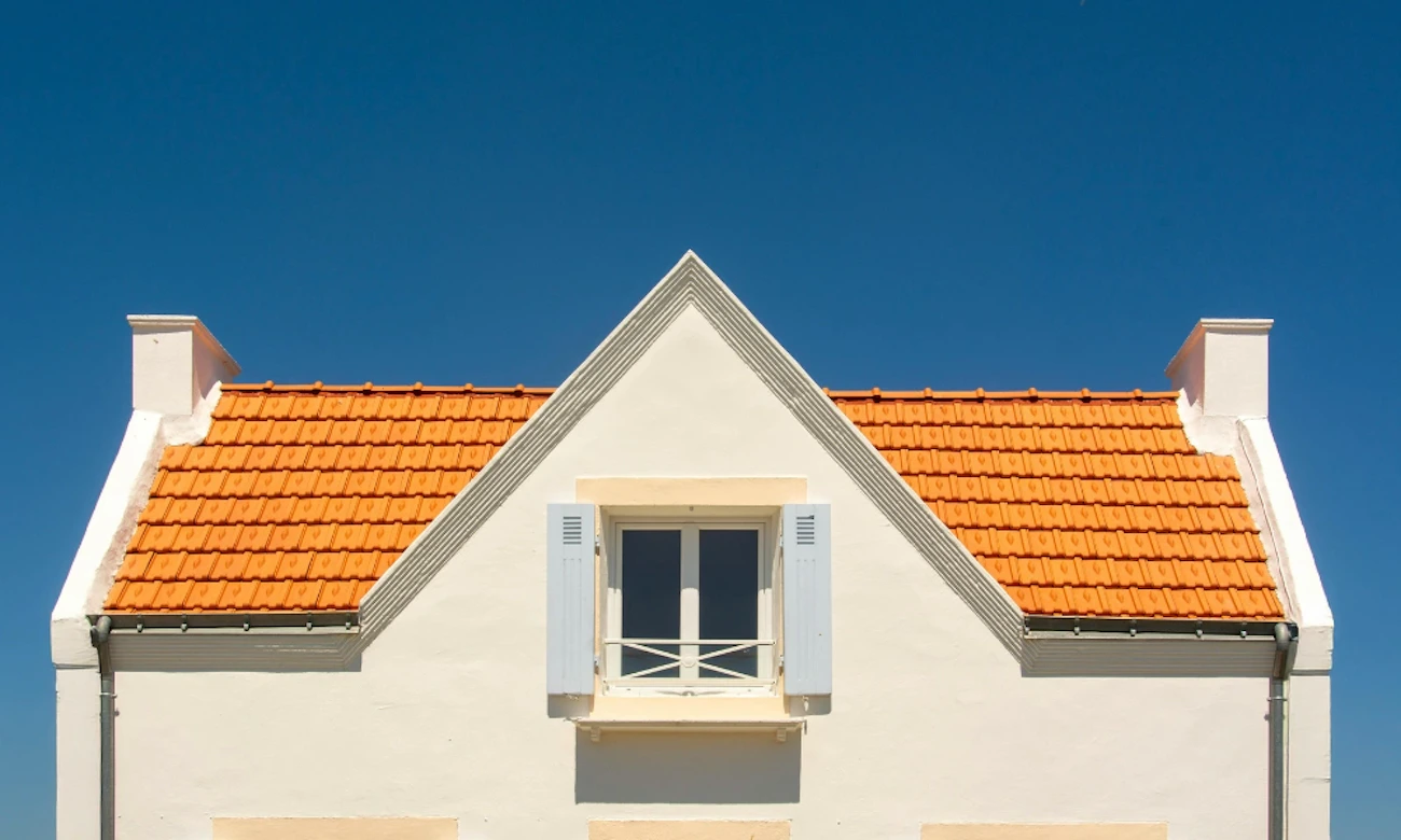 Tile roof repair work
