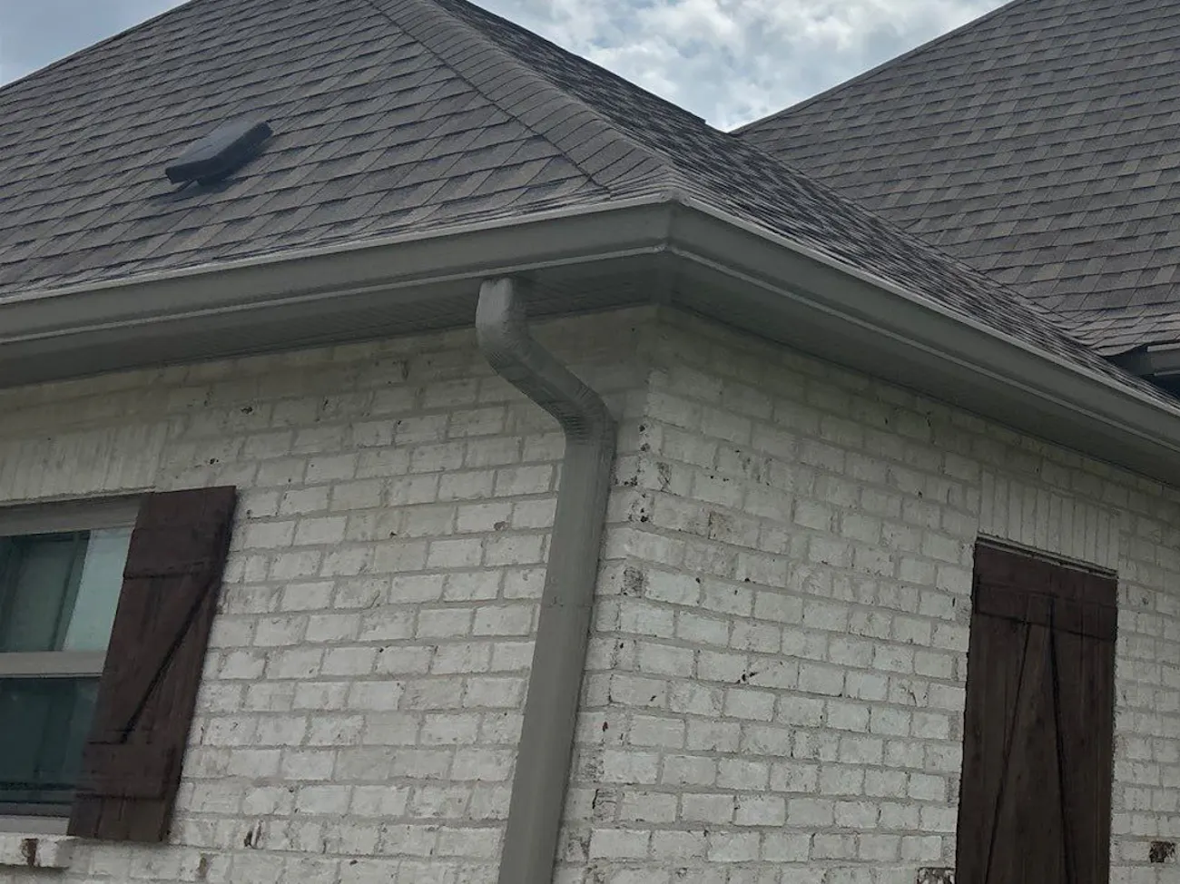 New roof installation with asphalt shingles