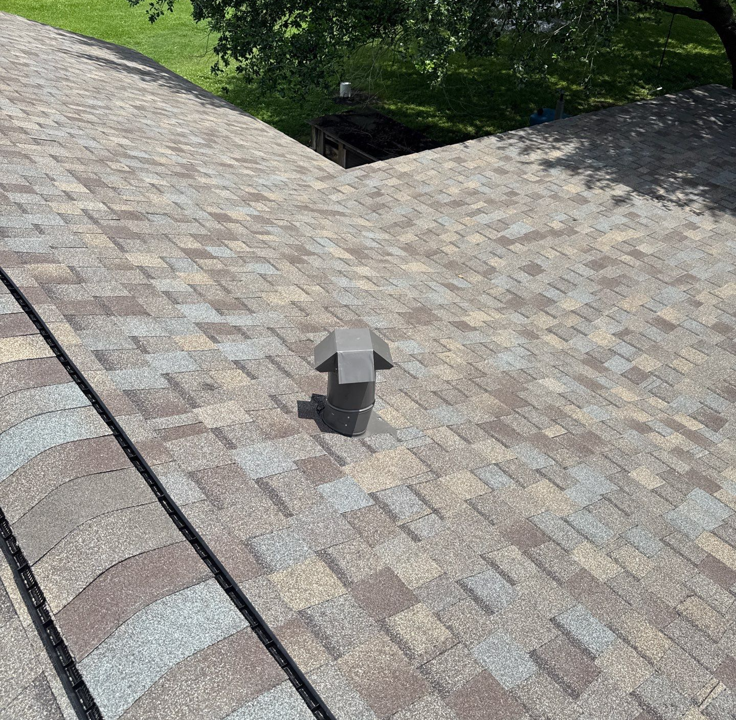 Roof inspection in progress after install