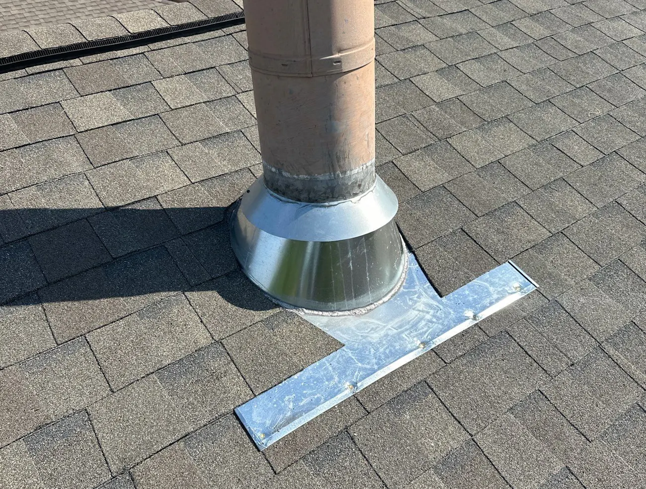 Commercial exhaust vent on business