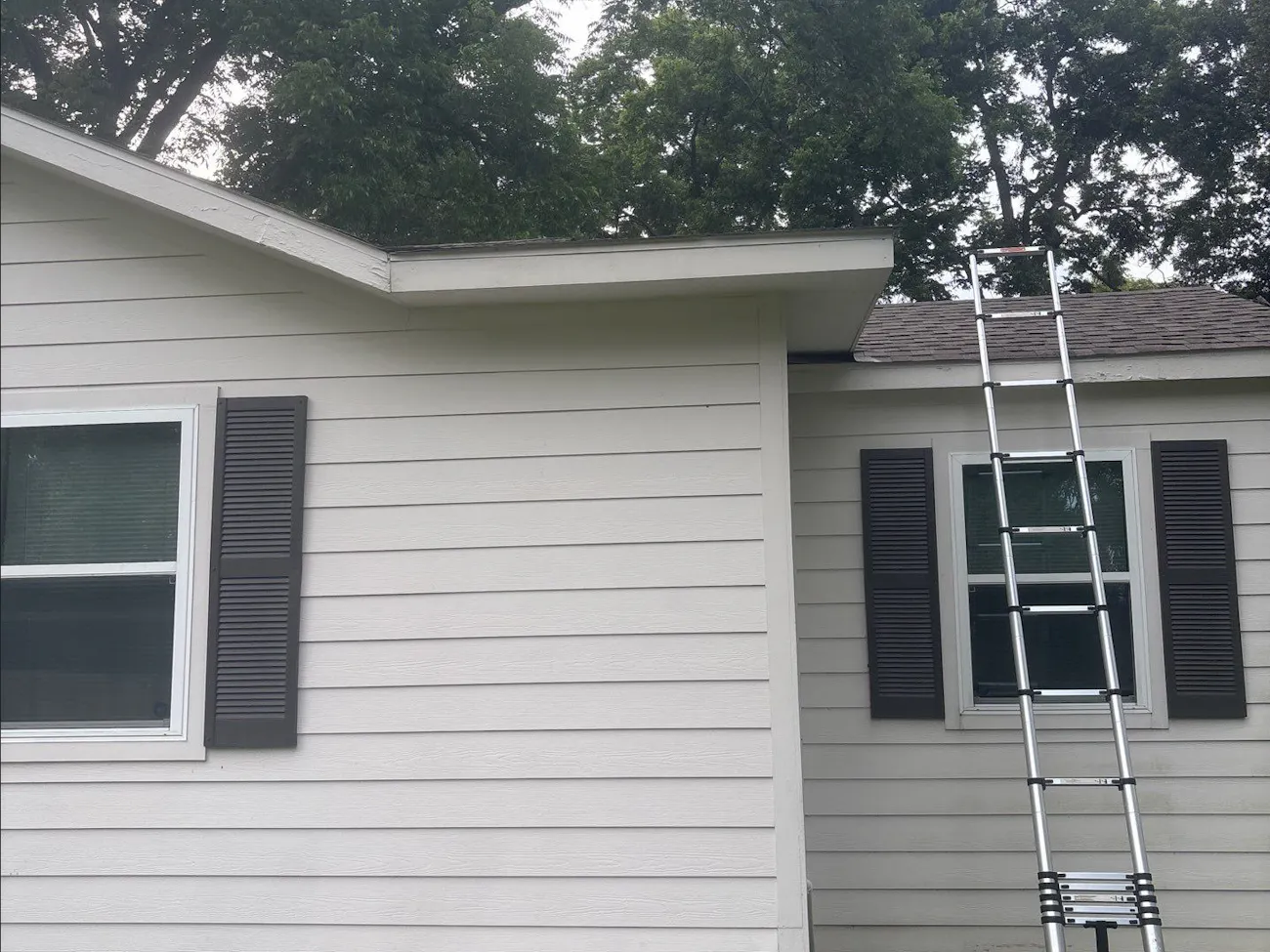 Siding installation in finished up