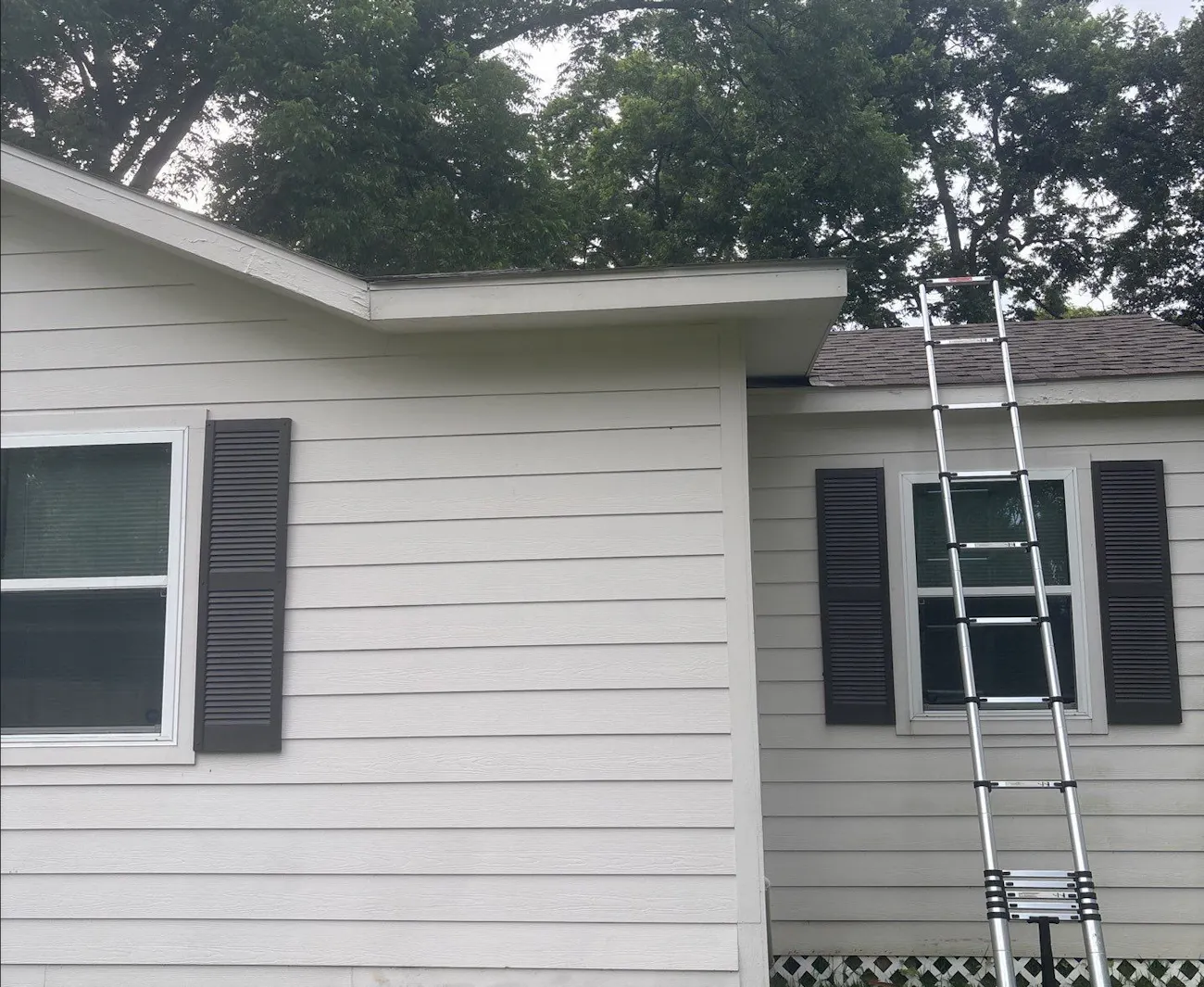 Siding installation in finished up