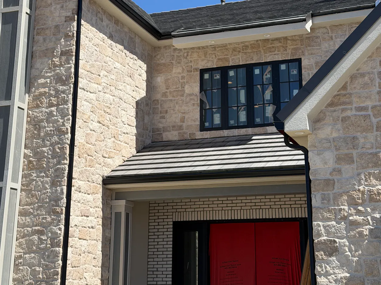 New clean gutters on home exterior