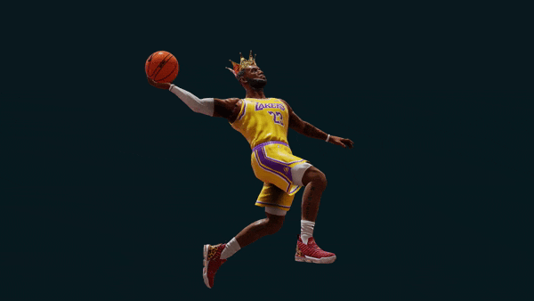 Lebron 3D model Loop gif