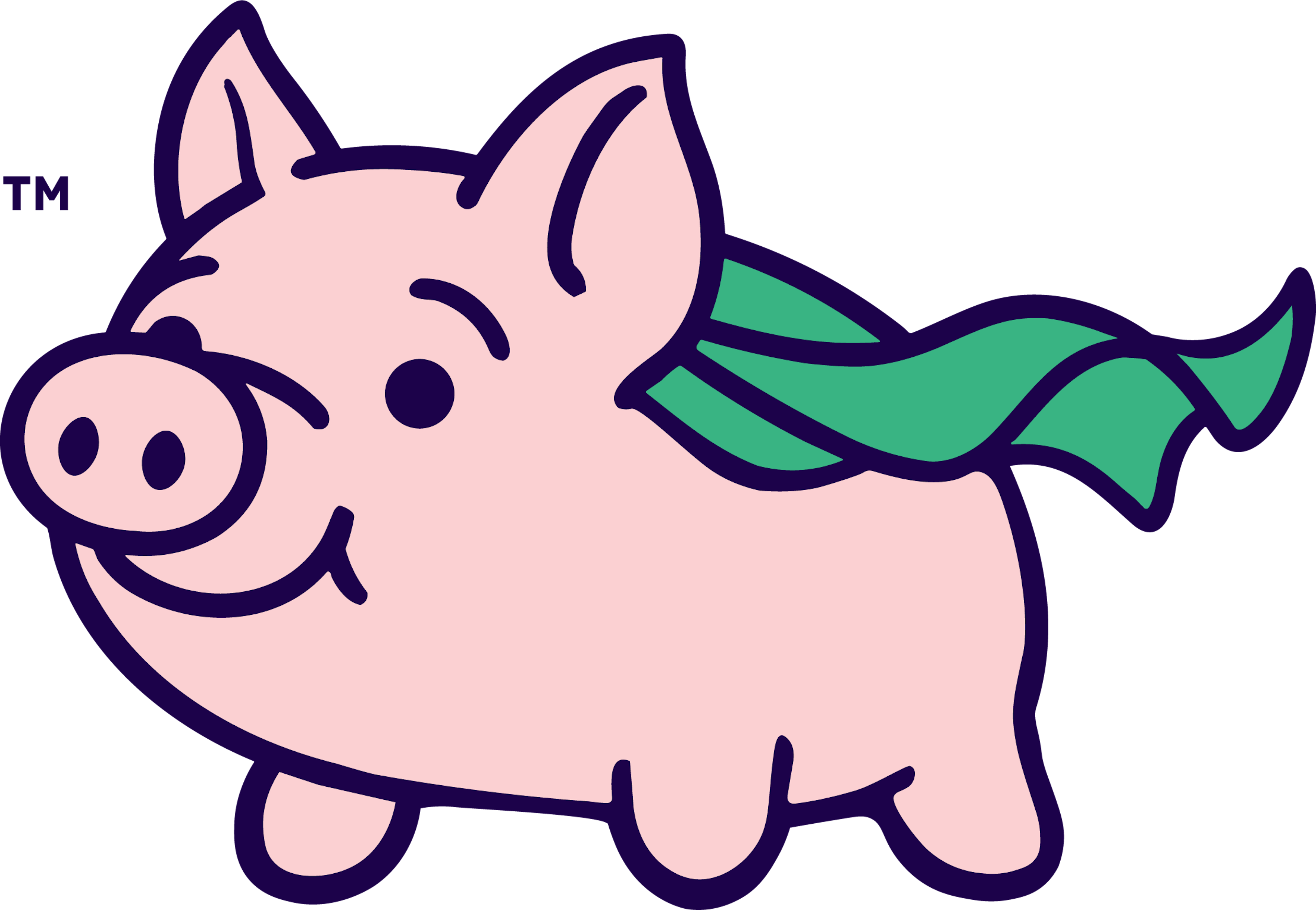 Flying Pig Payment Processing Logo