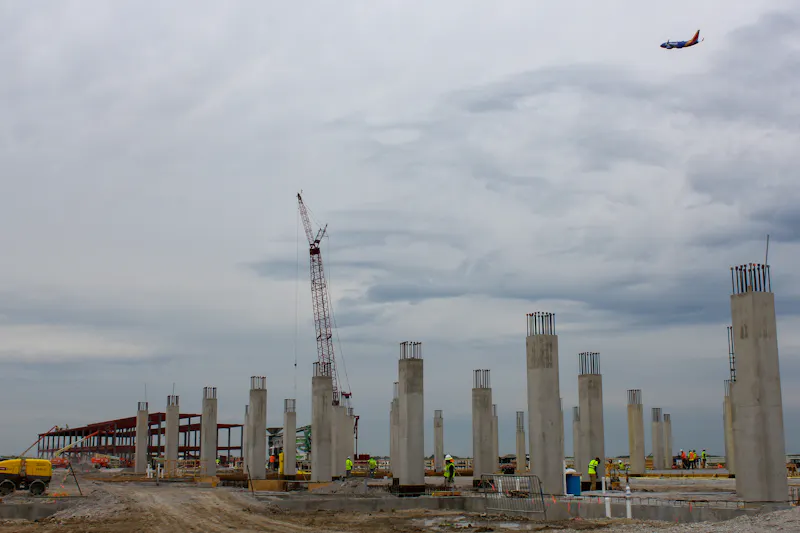 Work on Concourse B continues