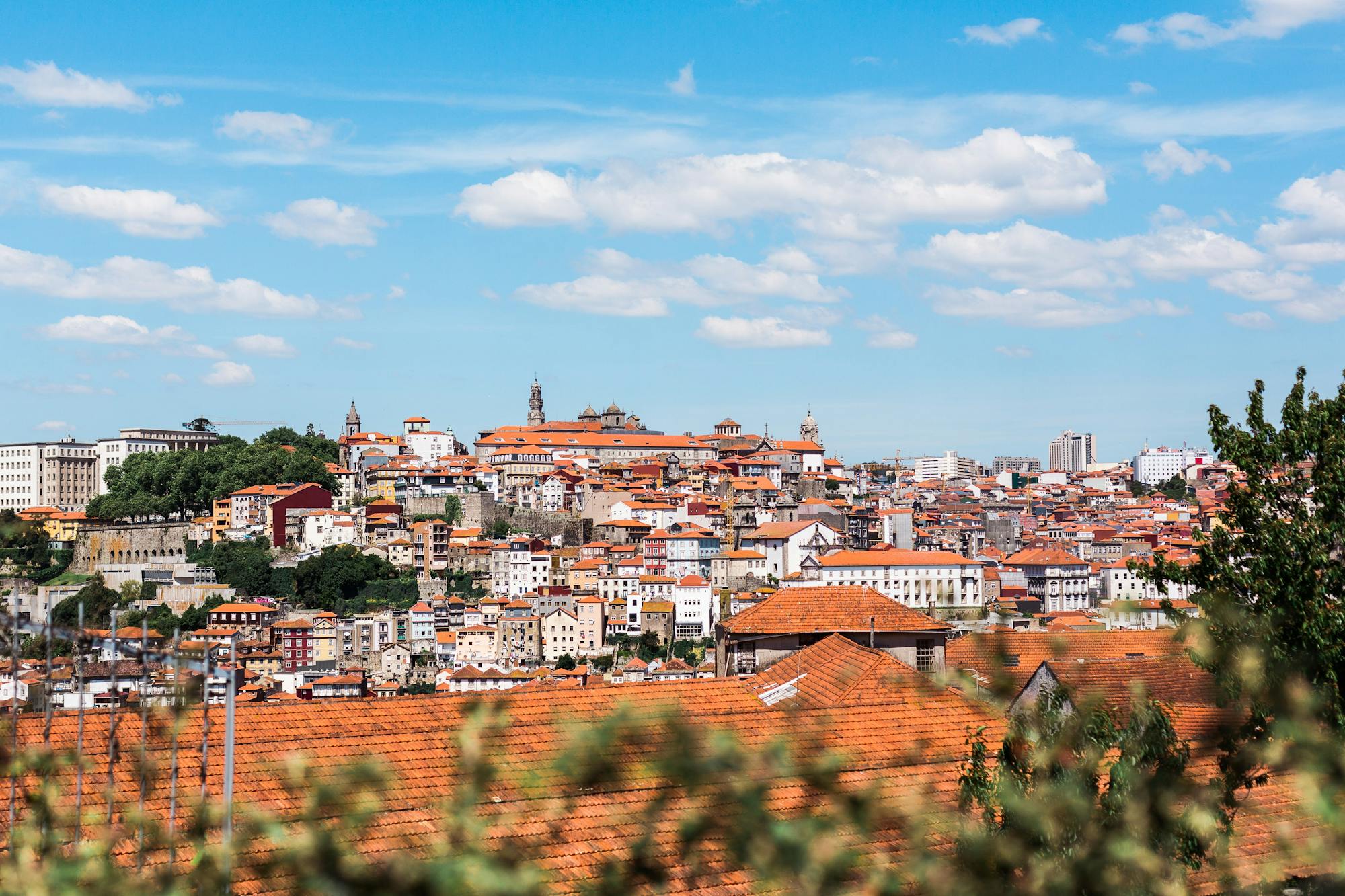 Widok na Porto i stare małe domy