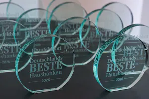 Glas Pokale Deutschlands BESTE Hausbanken 2026