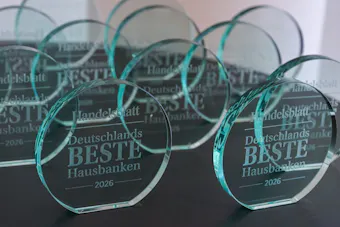 Glas Pokale Deutschlands BESTE Hausbanken 2026