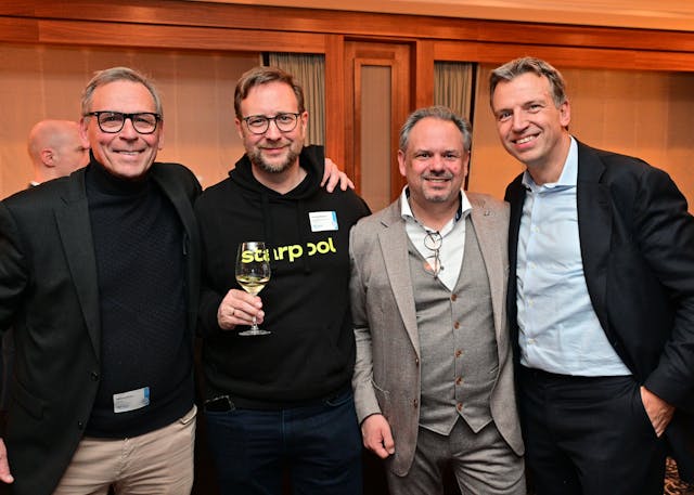 Gebhard Harter (fincrm), Christian Niemann (Starpool Finanz GmbH), Marco Leuci (MISSION BAUFI), Tomas Peeters (Baufi24)