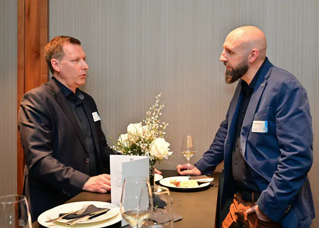 Lars Schröter (LOANCOS GmbH) und Stefan Siebelmann (synatix)