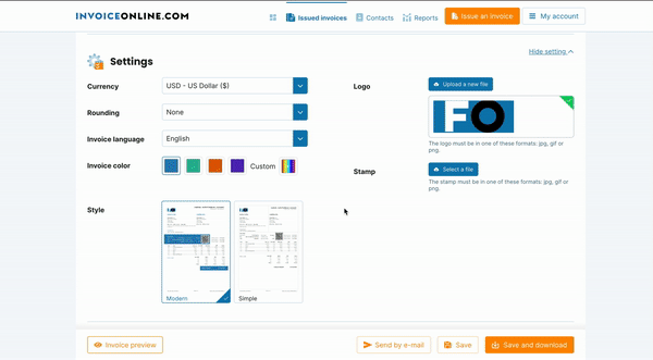 Invoice Style invoiceonline com