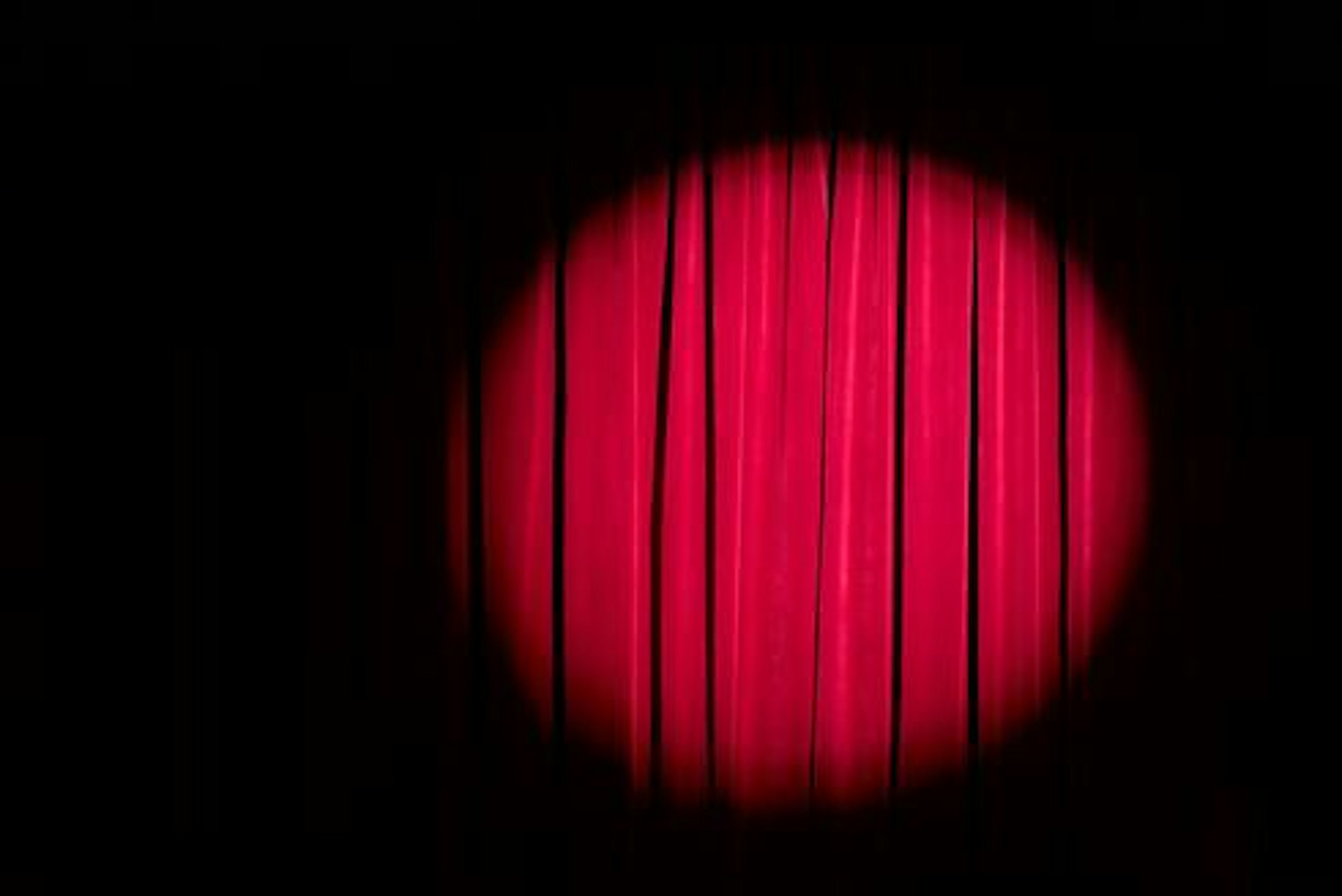 Spot light on a curtain