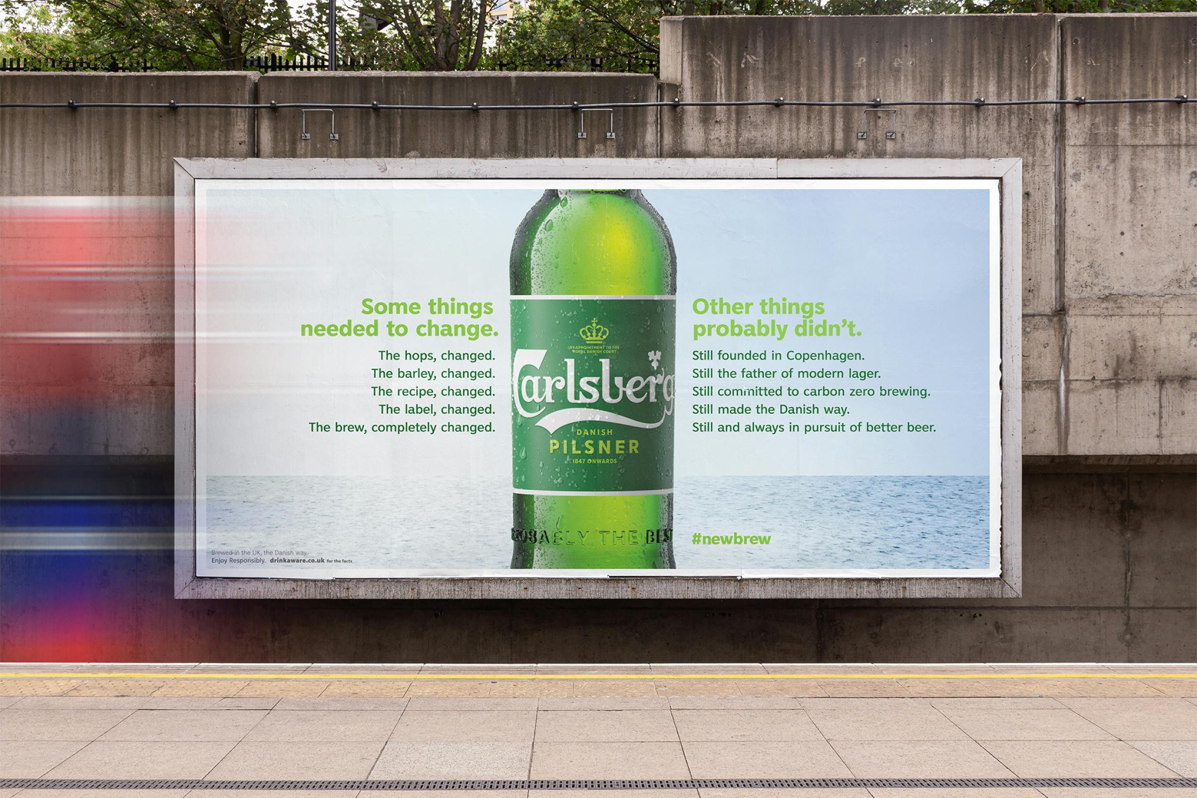 Carlsberg Probably Not Poster Campaign on tube