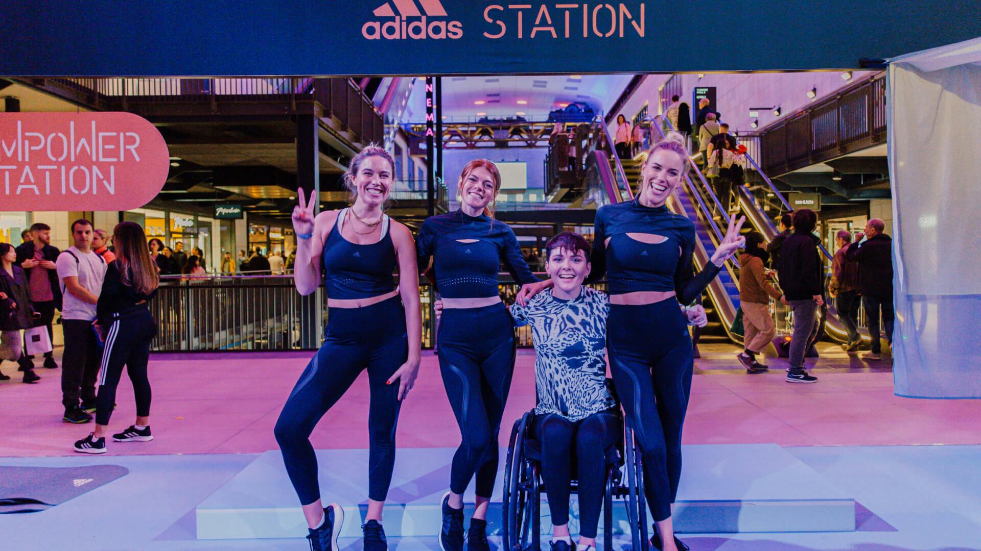 Adidas Empower Station with people
