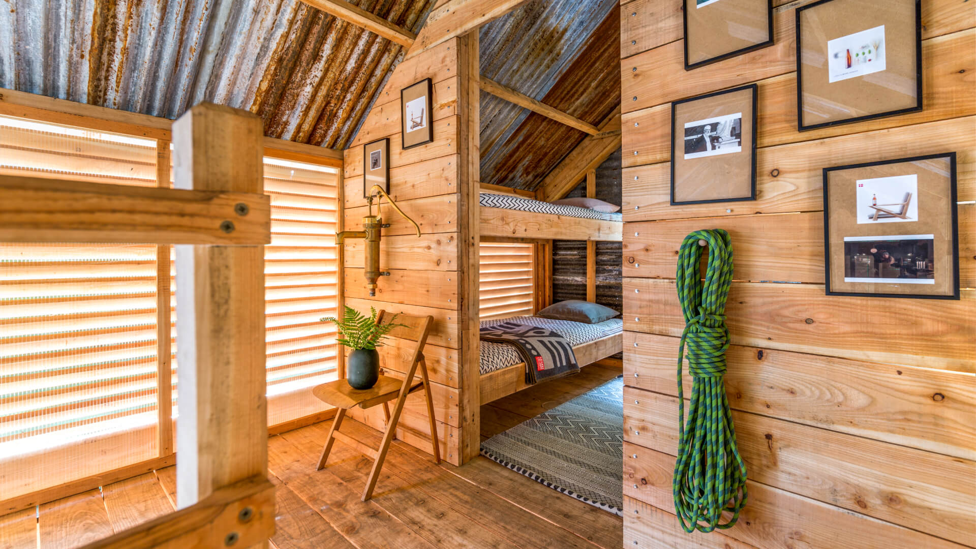 Inside wooden cabin - Carlsberg The Cabin