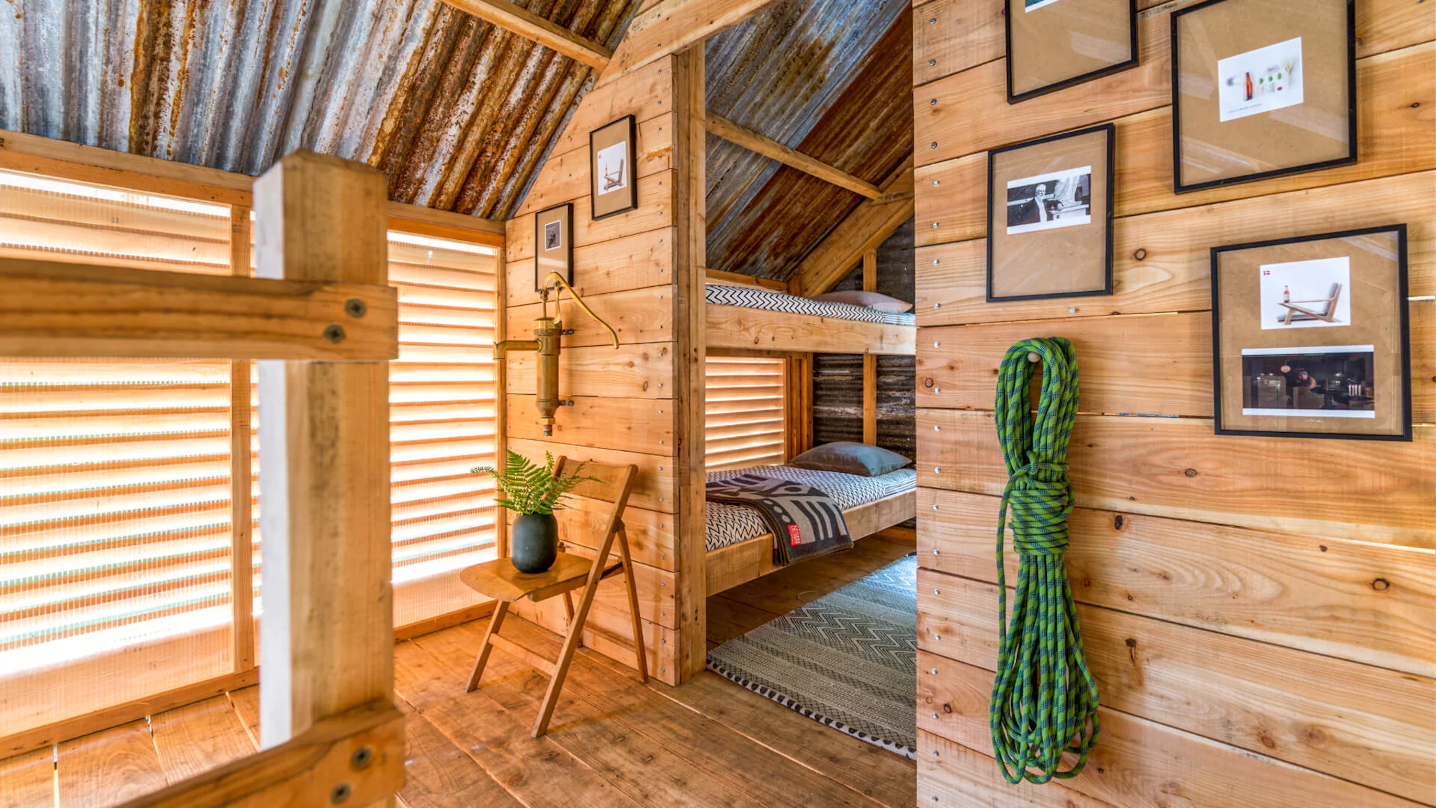 Inside wooden cabin - Carlsberg The Cabin