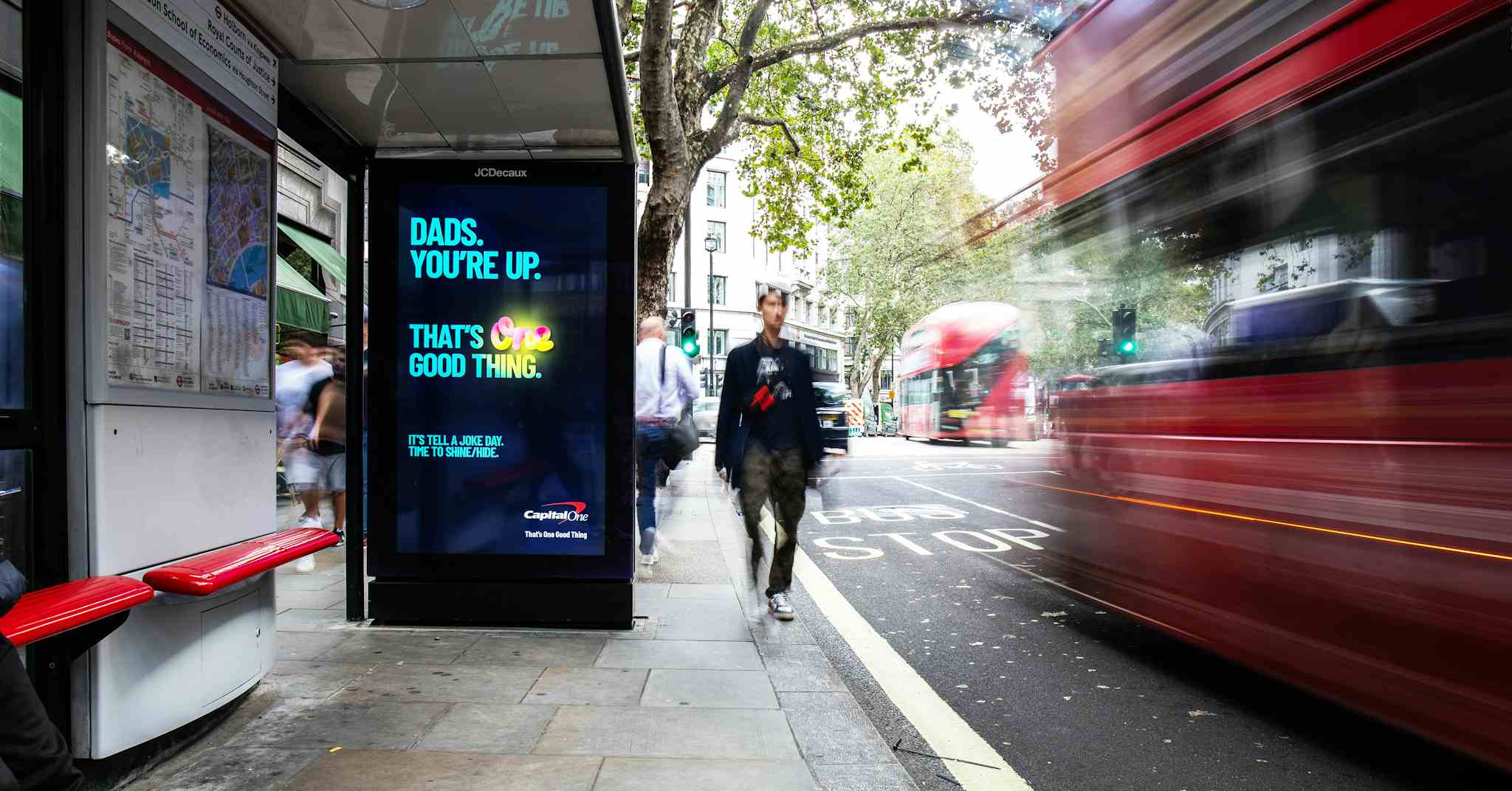 CapitalOne OOH bus billboard photo