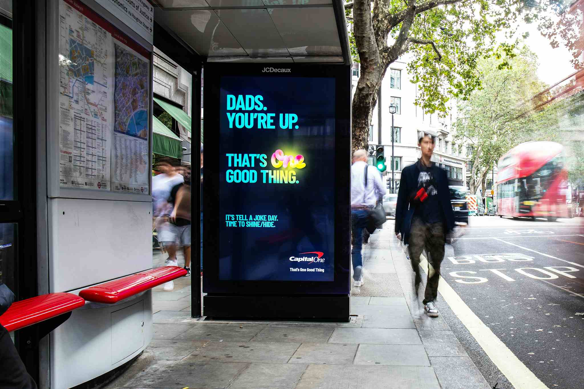 CapitalOne OOH bus billboard photo