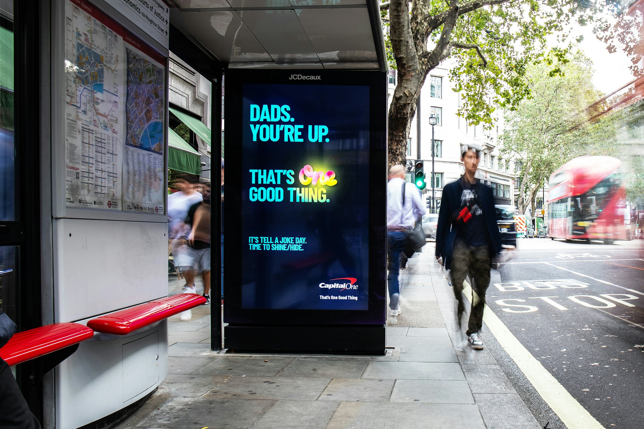 CapitalOne OOH bus billboard photo