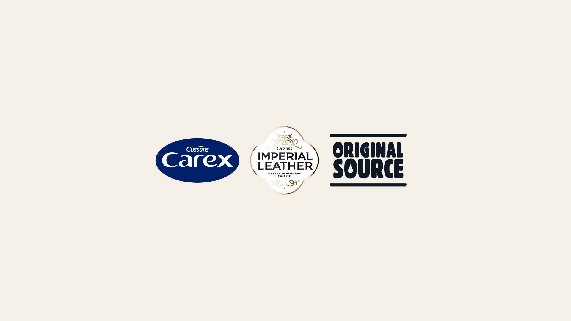 Carex, Imperial Leather, Orginal Source Logos