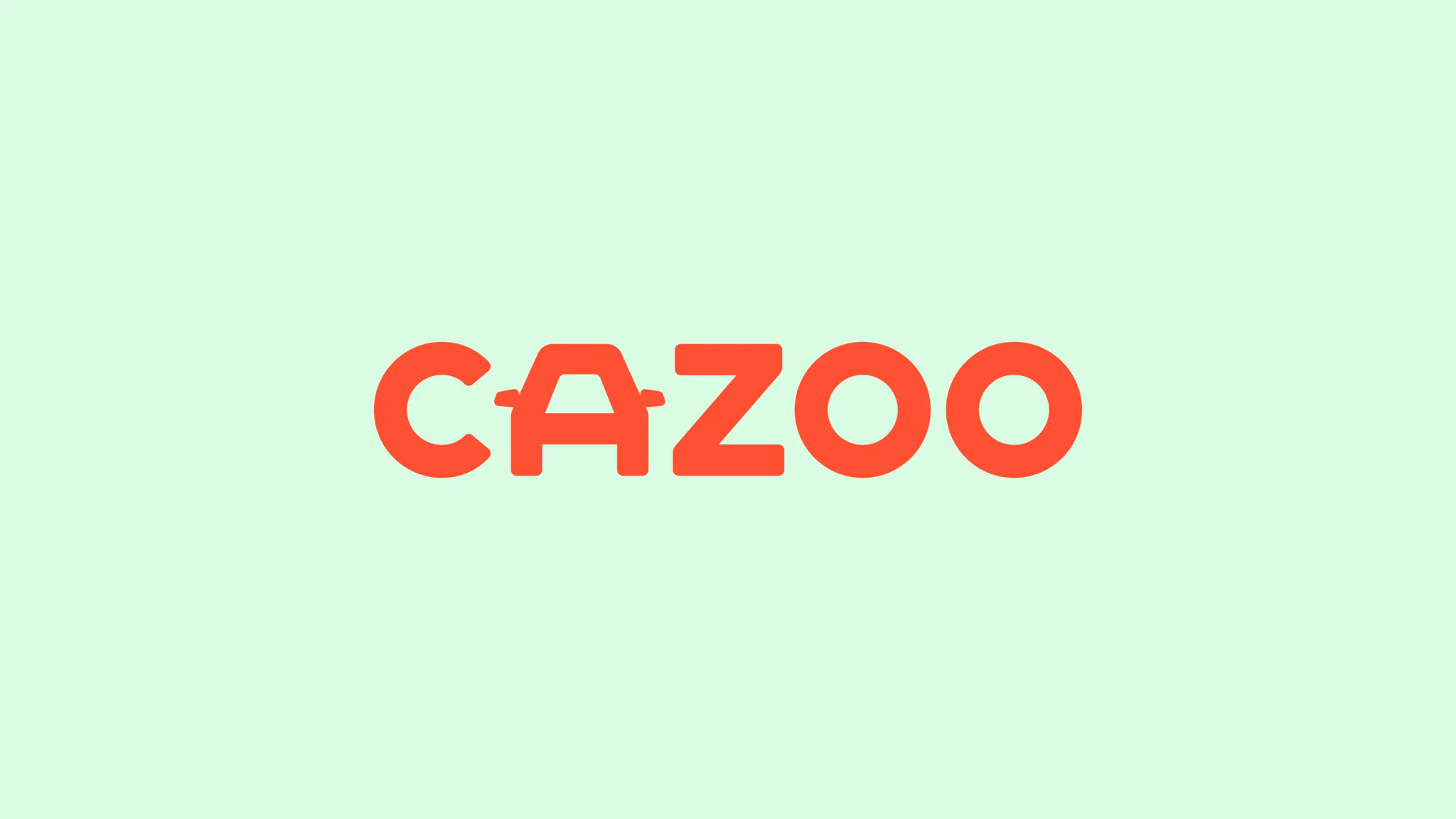 Cazoo logo on a light green background