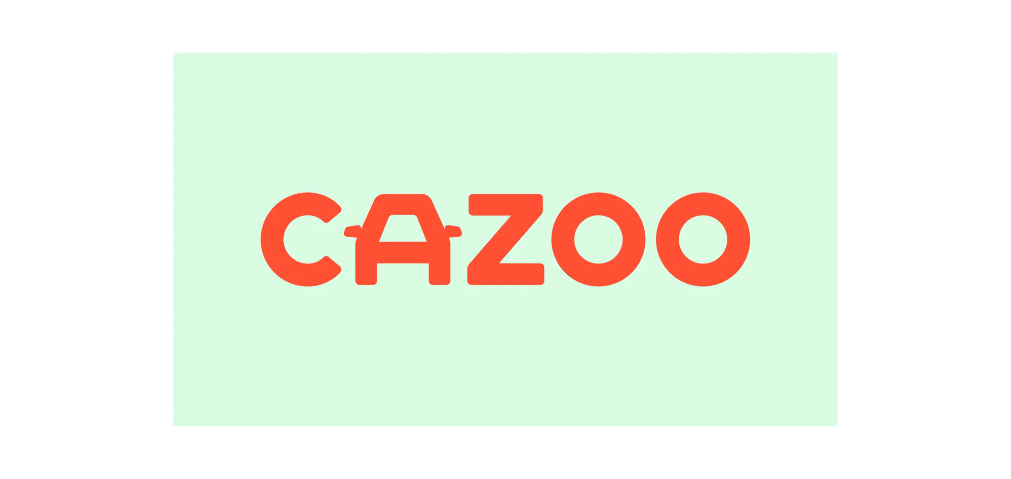 Cazoo logo on a light green background