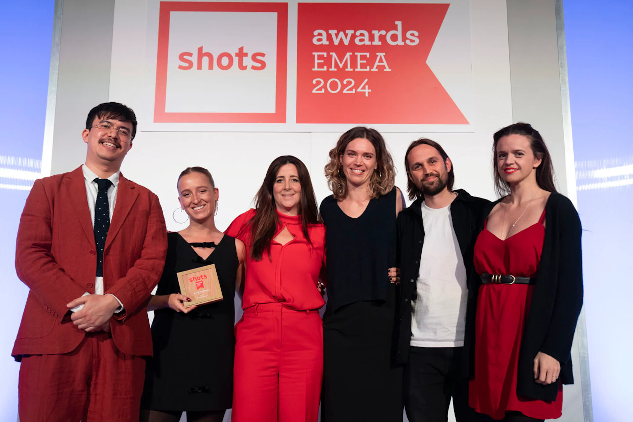 Fold7 Employees holding an EMEA Shots Awards 2024
