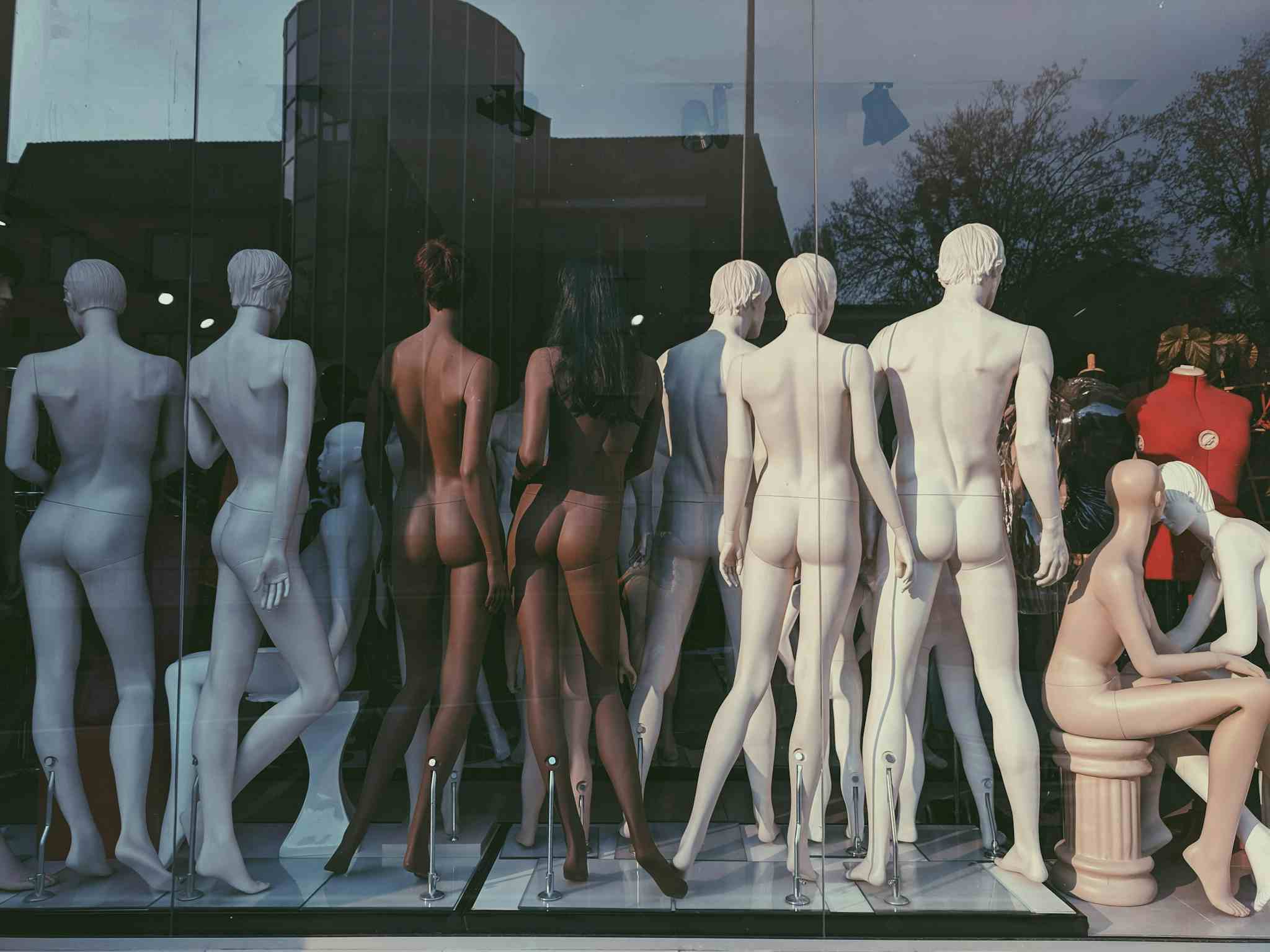 image of mannequins of different colours