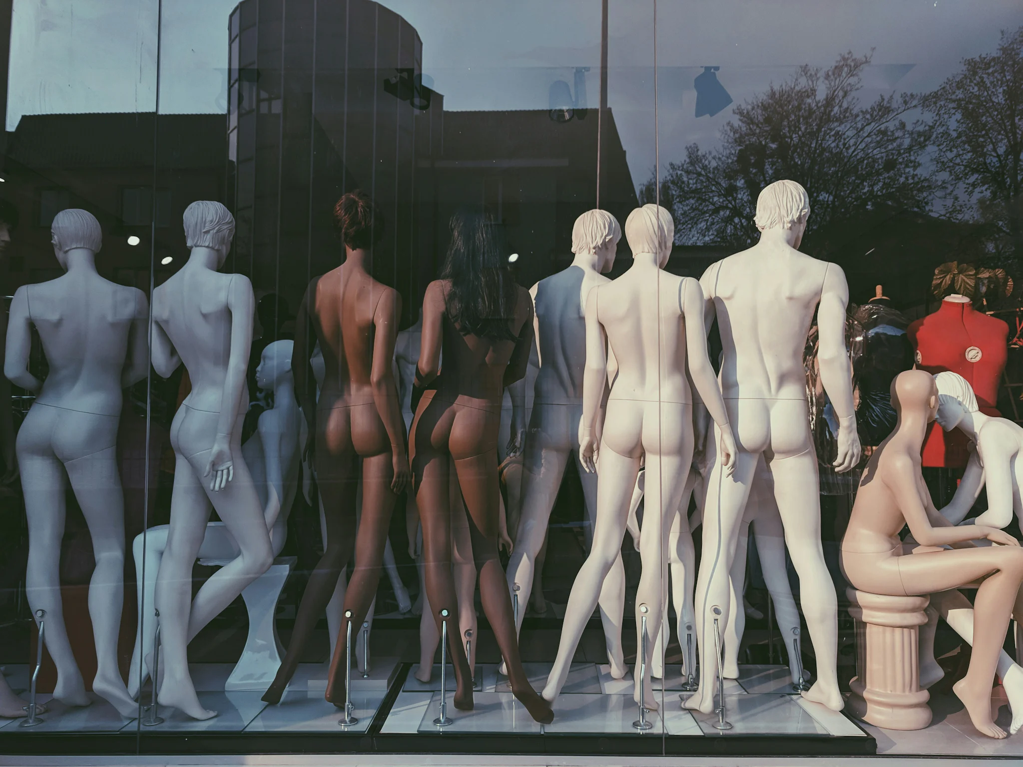 image of mannequins of different colours
