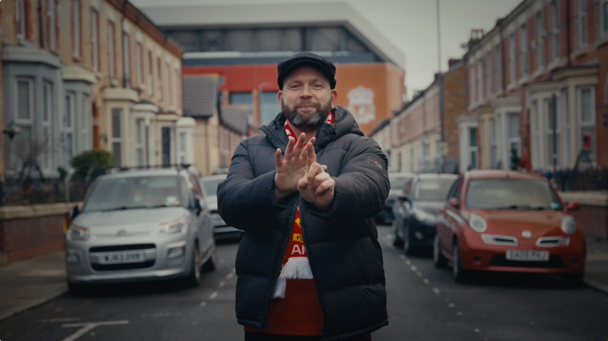 A man using sign language for Carlsberg signs of unity campaign
