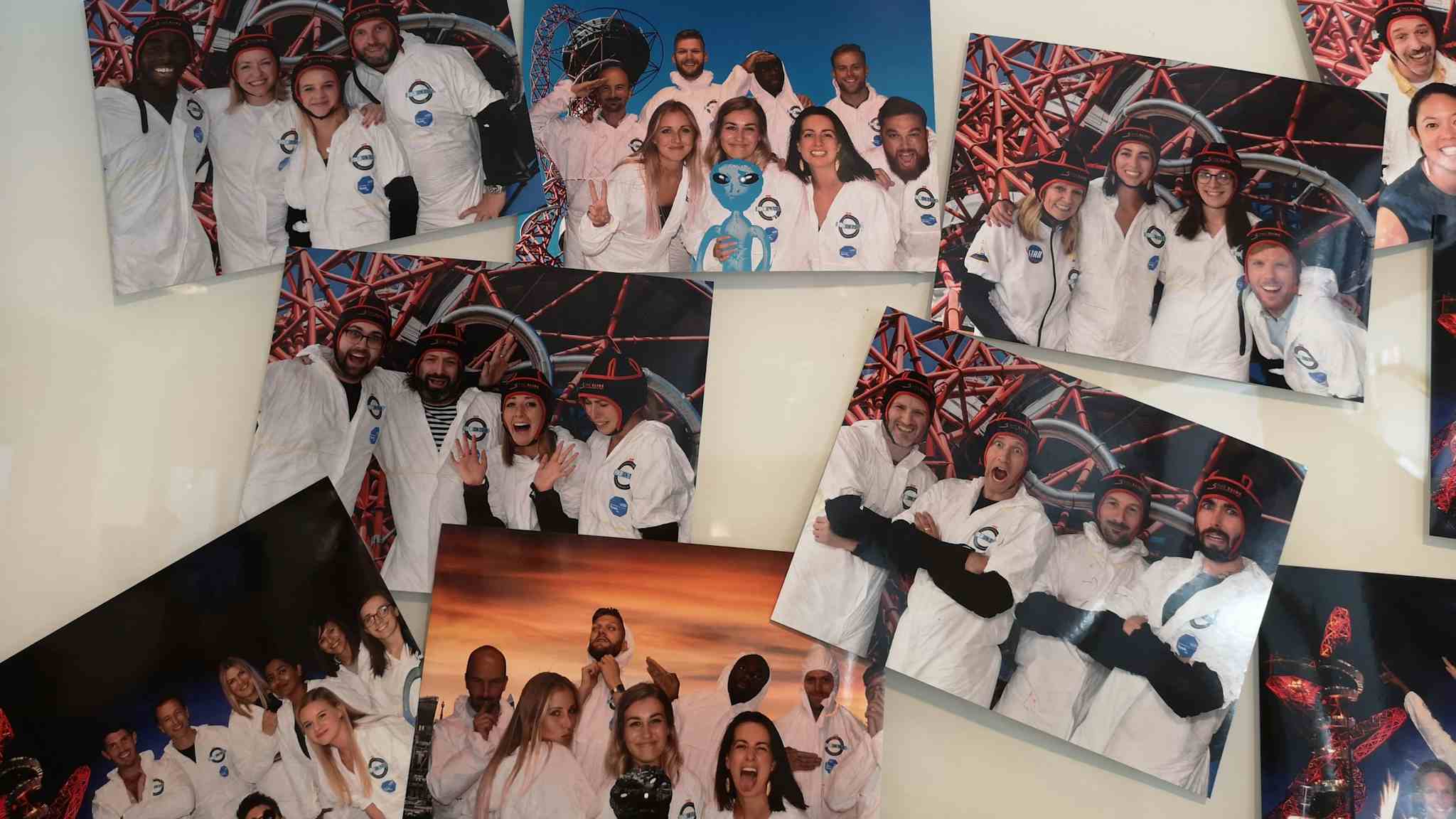 Fold7 photos of employees pinned to the wall