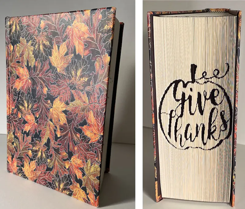 Give Thanks - cut and fold colored with card stock