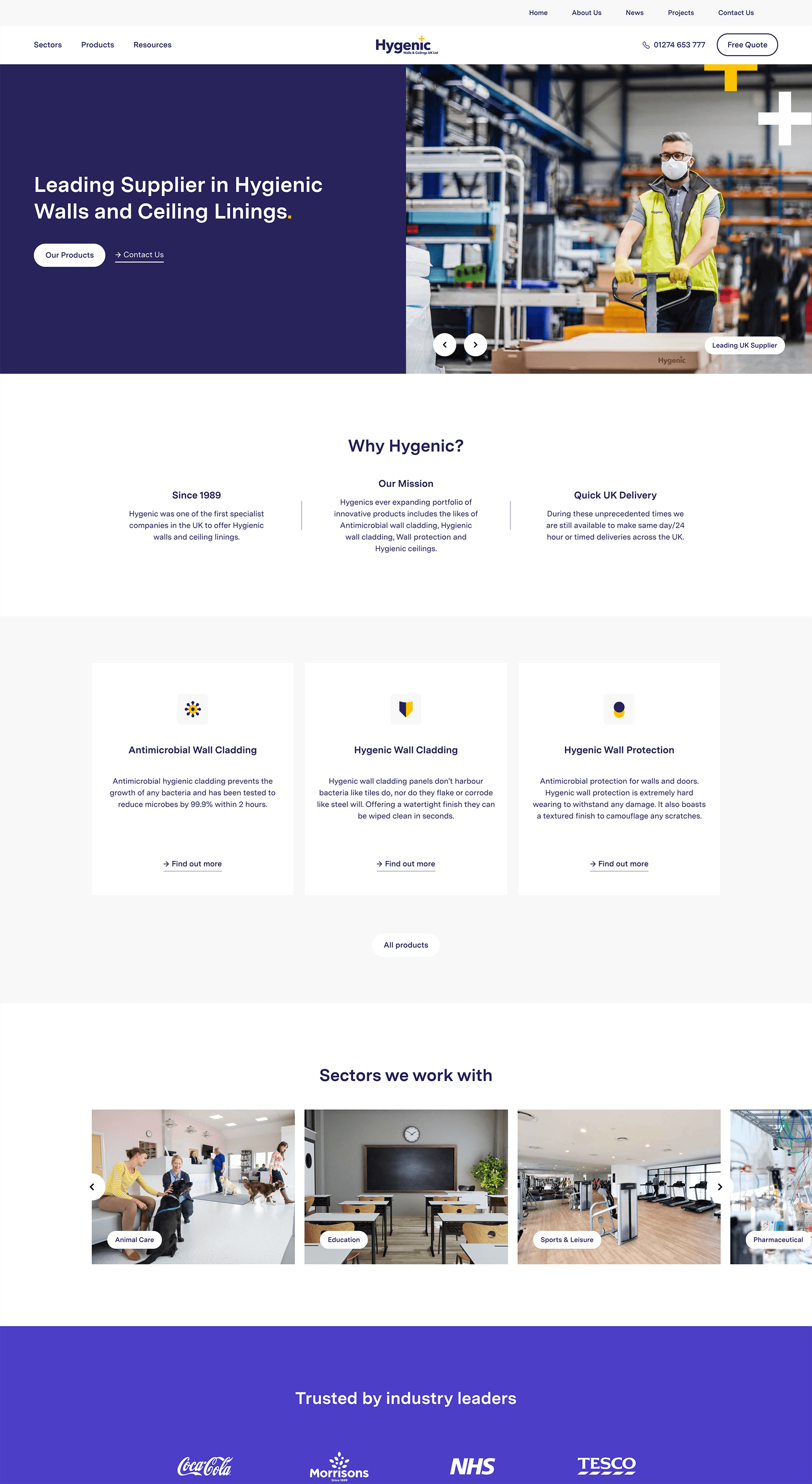 hygiene website design