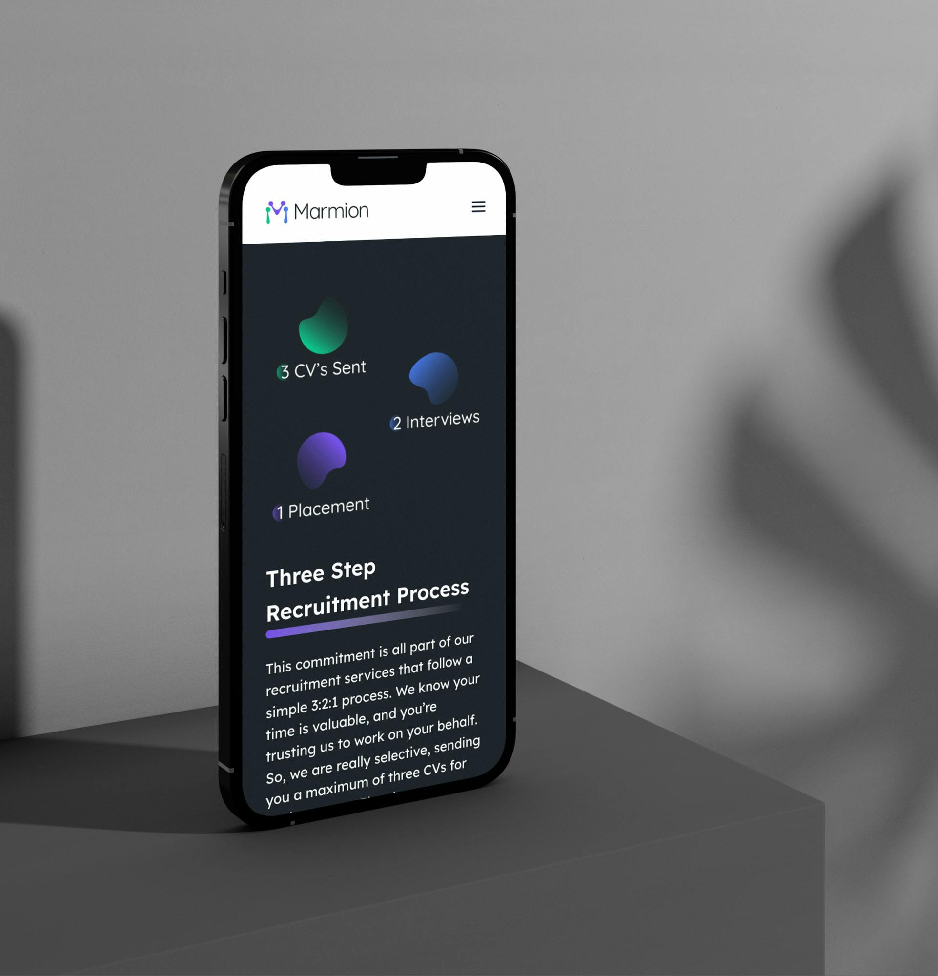 recruitment mobile website design