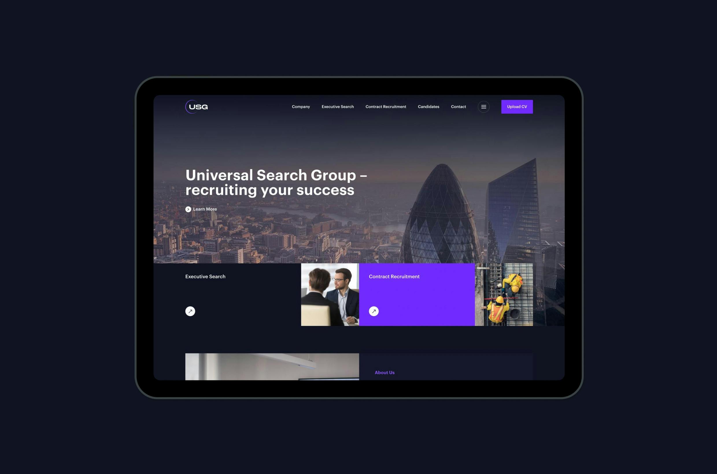 universal search group website design