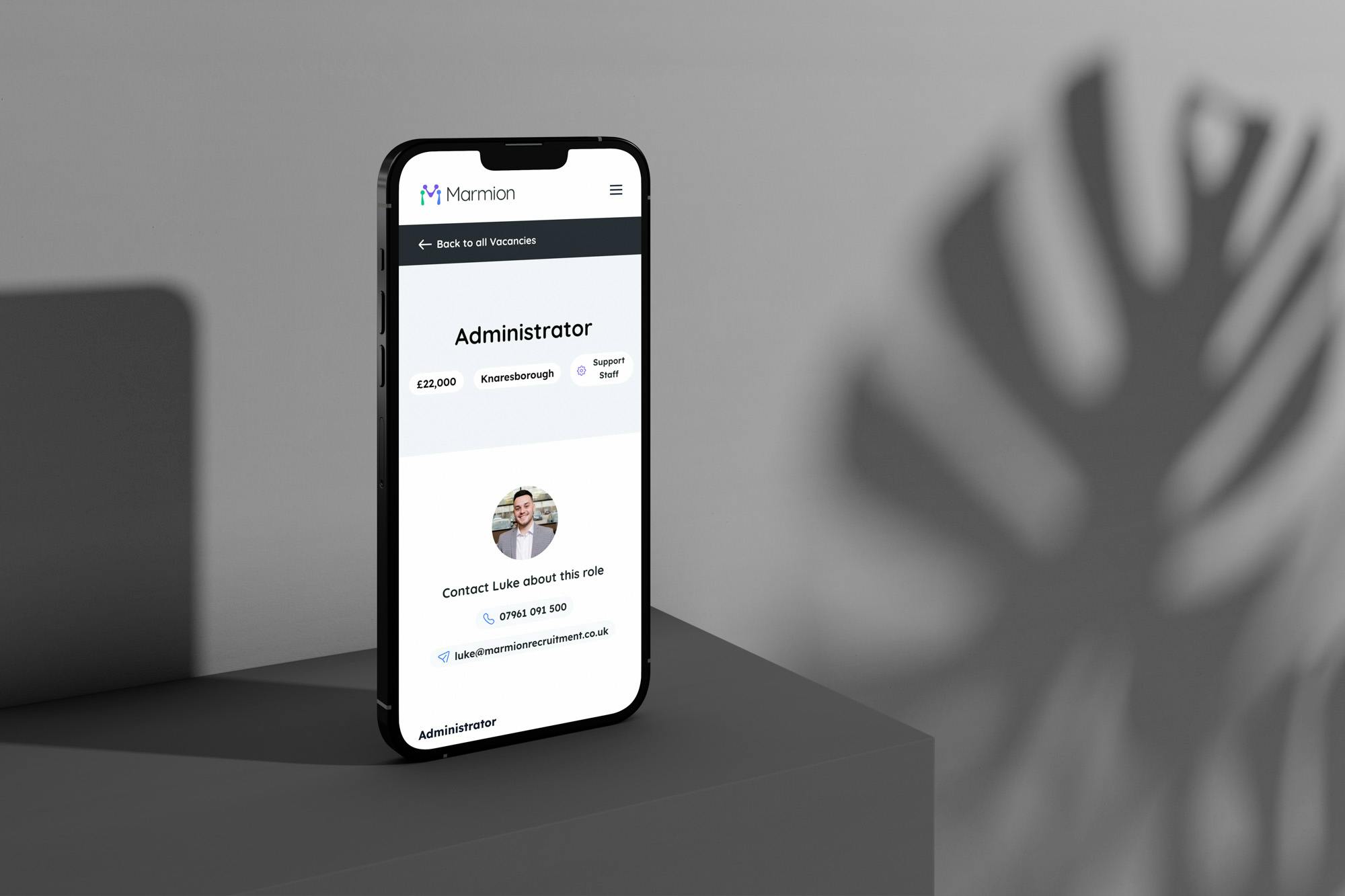 recruitment website design mobile