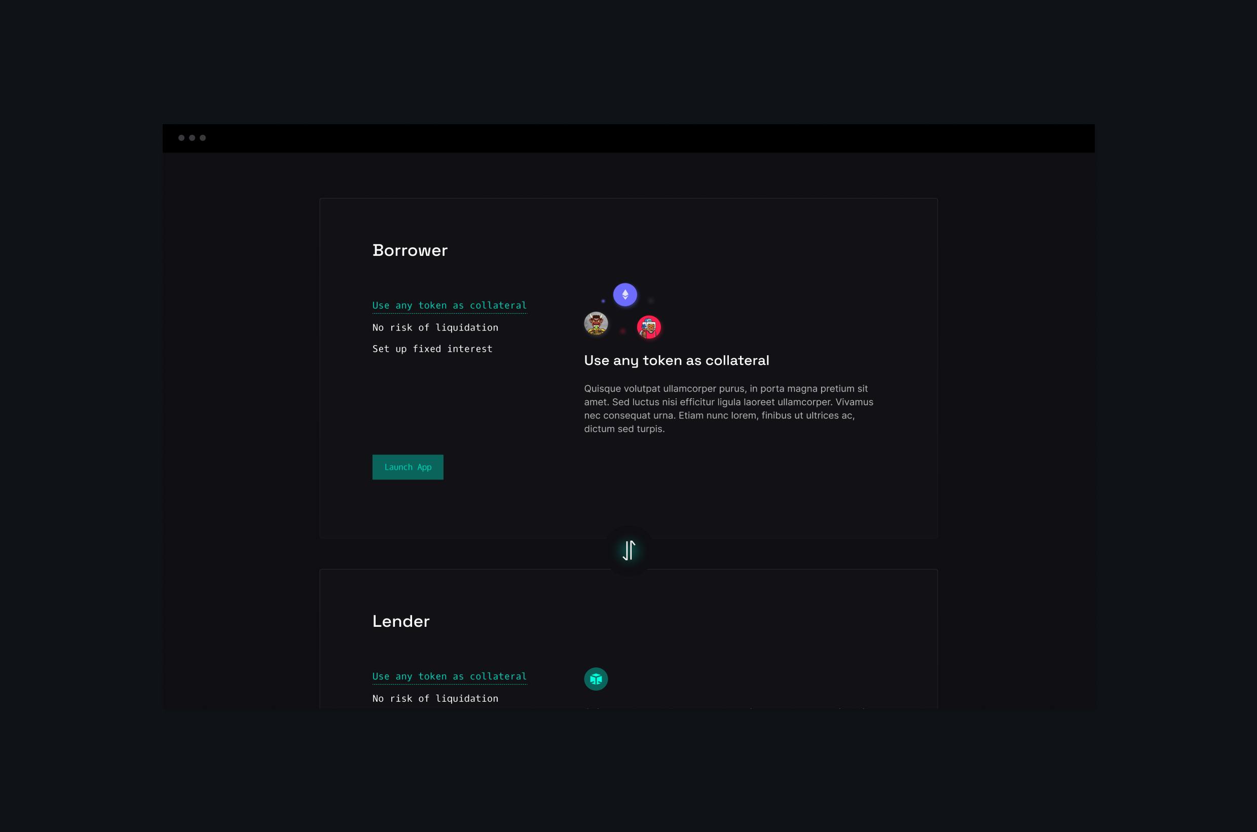 financial services web design crypto