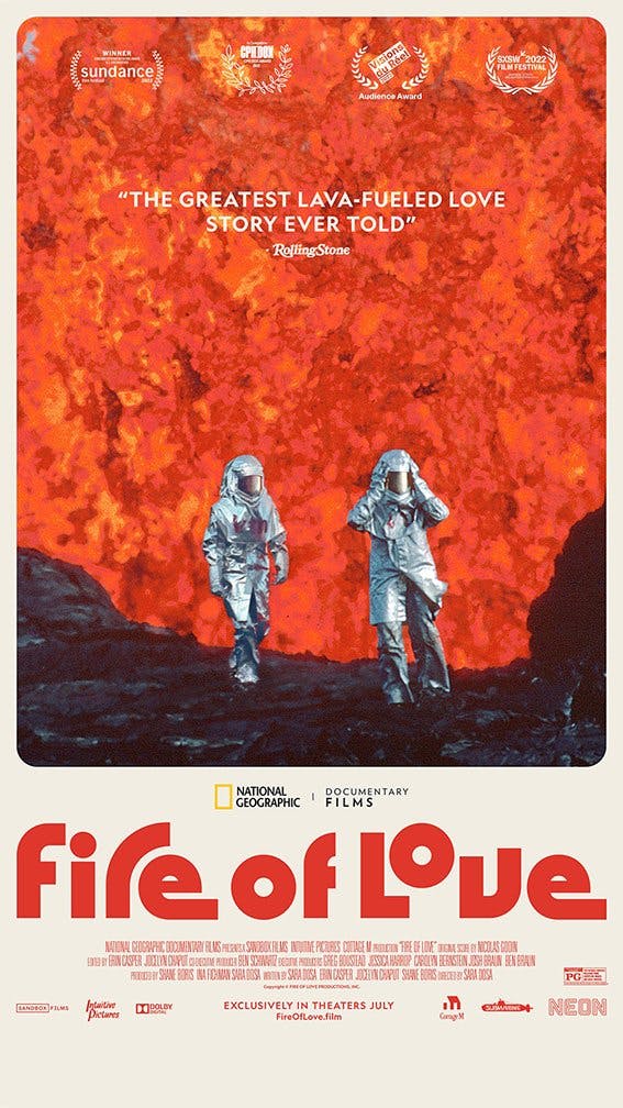 Still from film Fire of Love