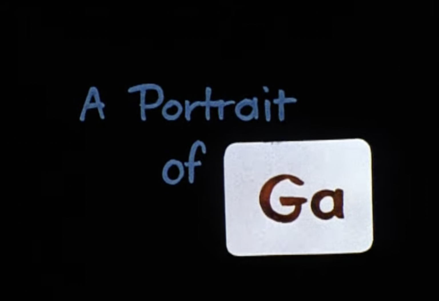Still from film Portrait of Ga