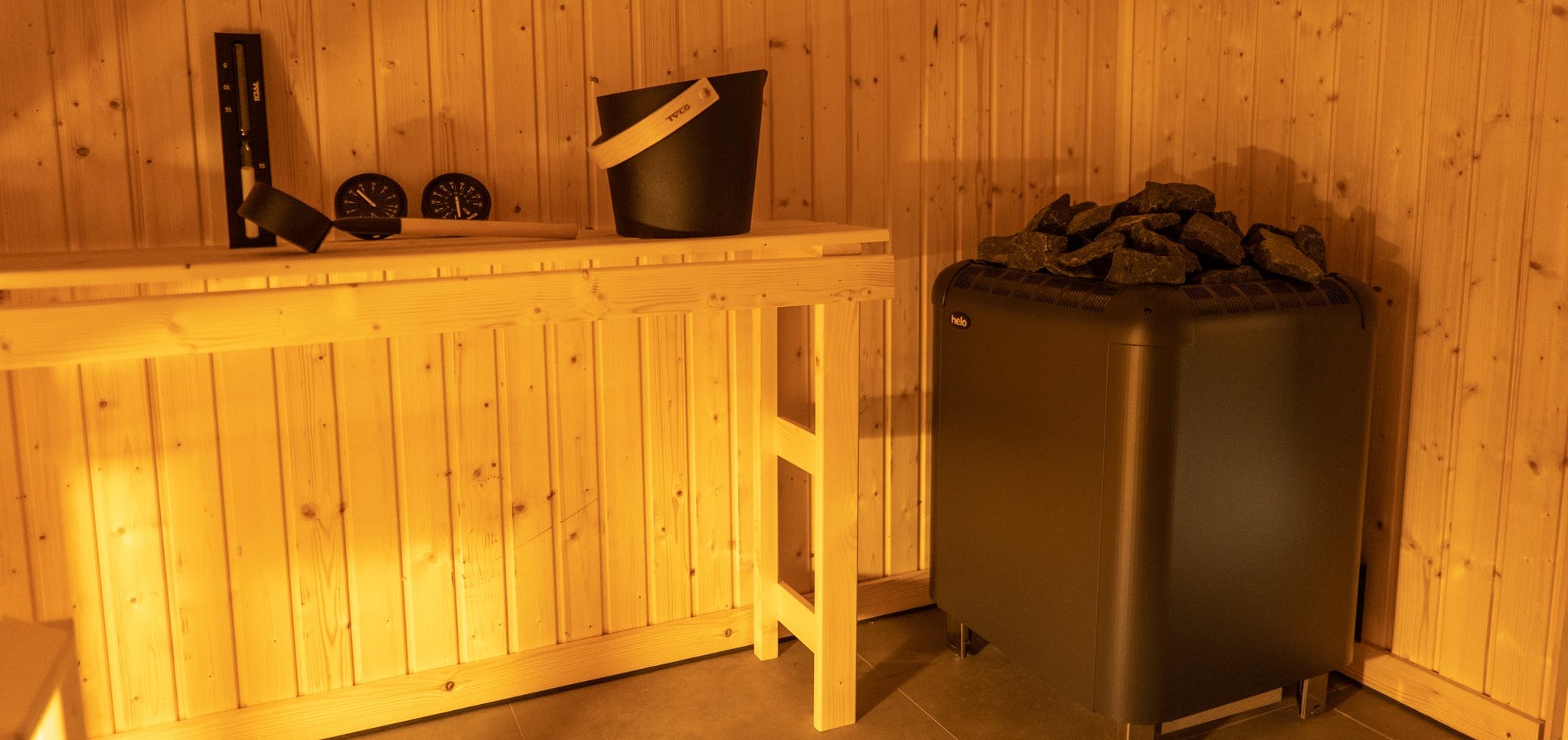 Inside Folkestone Sea Sauna