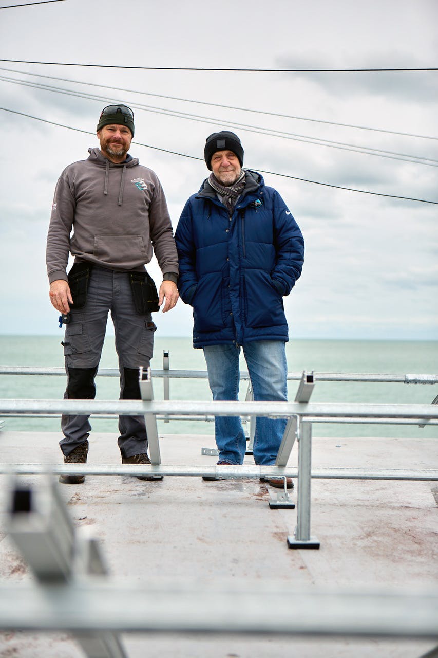 Installer Kevin Blackman and Councillor Peter Hickman